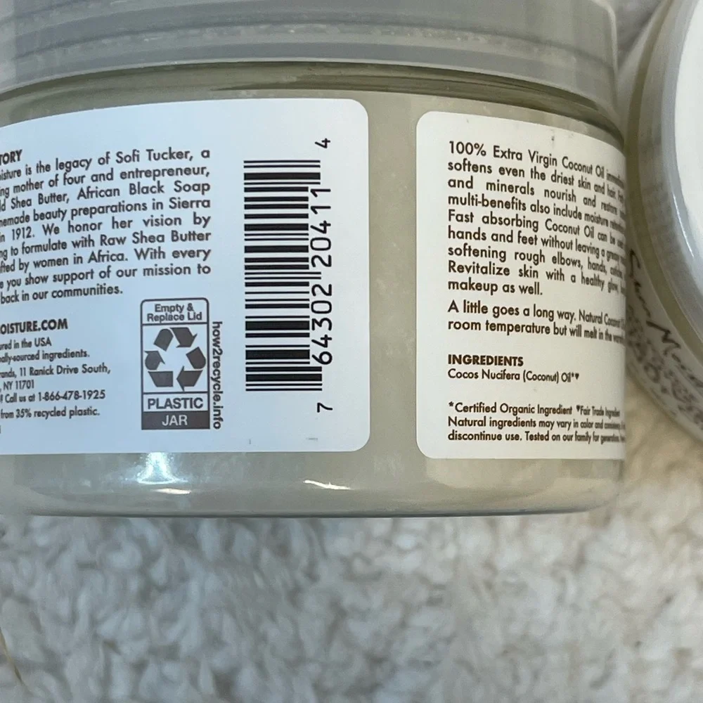 2 Pack - Shea Moisture 100% Extra Virgin COCONUT OIL Head/Toe Hydration 10.1oz